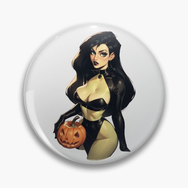 Item preview, Hot Halloween Girl with Dark hair designed and sold by WaifuBrowser.