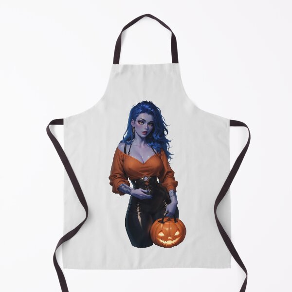 Item preview, Hot Halloween Girl with Blue hair designed and sold by WaifuBrowser.