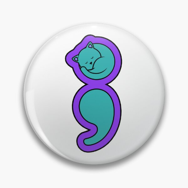 Item preview, Semicolon Cat • My Story’s Not Over designed and sold by MannyShop.