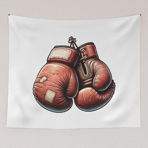 Item preview, Vintage Boxing Gloves – Battle Worn and Ready designed and sold by DecalBox.