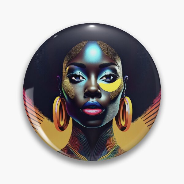Item preview, Afro-Pop Portrait of African American Woman with Bold Colors designed and sold by CGPlenty.