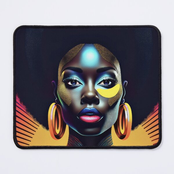 Item preview, Afro-Pop Portrait of African American Woman with Bold Colors designed and sold by CGPlenty.
