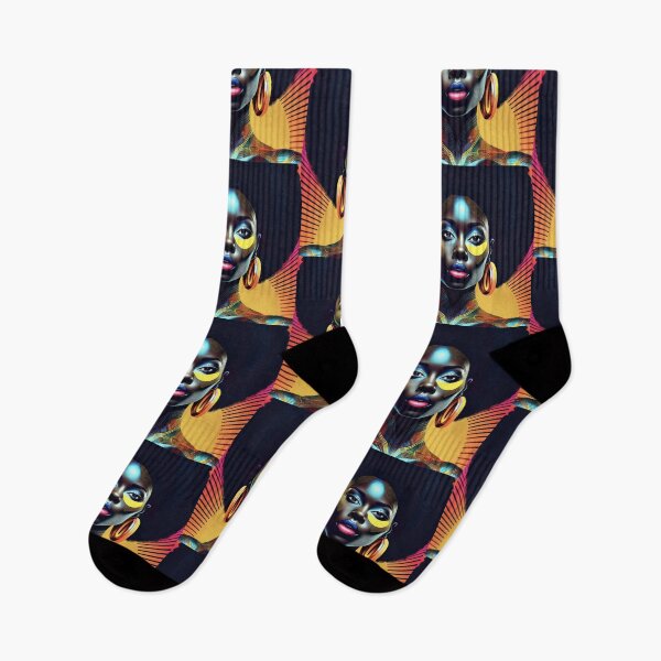 Item preview, Afro-Pop Portrait of African American Woman with Bold Colors designed and sold by CGPlenty.