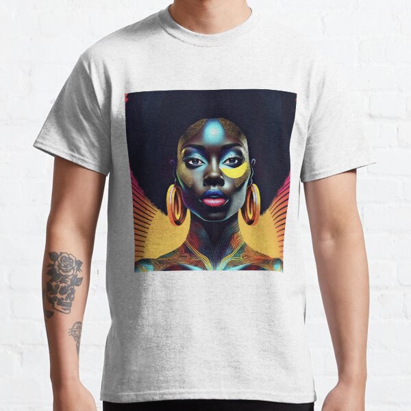 Aperçu de l'œuvre Portrait Afro-Pop d'une femme afro-américaine aux couleurs vives créée et vendue par CGPlenty.