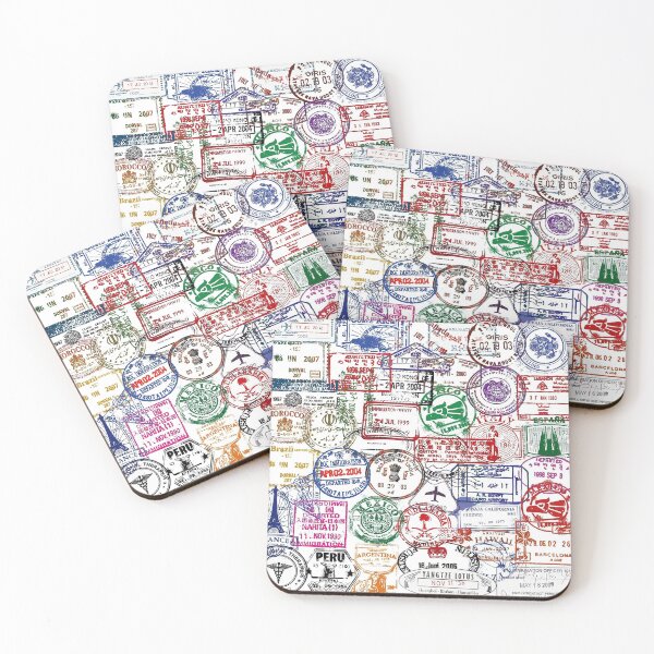 Item preview, Retro Stamp Postmark Theme Stickers, Vintage Travel Stickers PVC Waterproof Transparent Vinyl Stickers for Luggage, Travel case, Suitcase, Water Bottle, Laptop, Helmet, Motorbikes, Skateboard designed and sold by PIXEL POP DESIGNS - Beyond the Norm!.