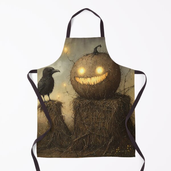 Item preview, Vintage Washed Ravens Perched on a Hay Bale Under the Moonlight - Halloween Core designed and sold by Matt's Artificial Nature.
