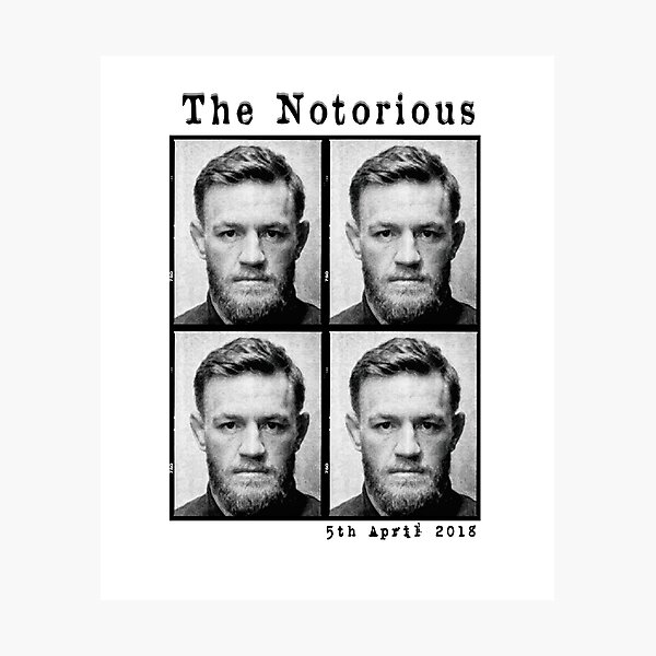 "The Notorious "Conor McGregor" Mugshot 2018" Photographic Print By ...