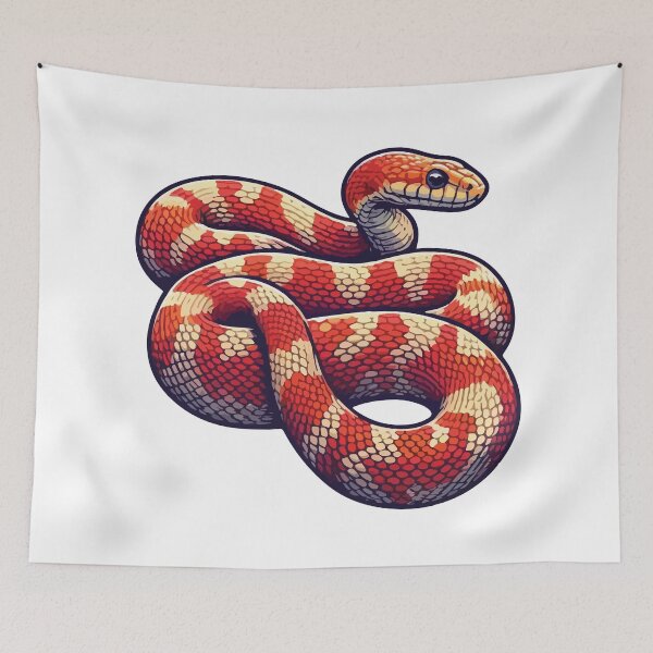 Item preview, Vibrant Corn Snake – Coiled in Colourful Glory designed and sold by DecalBox.