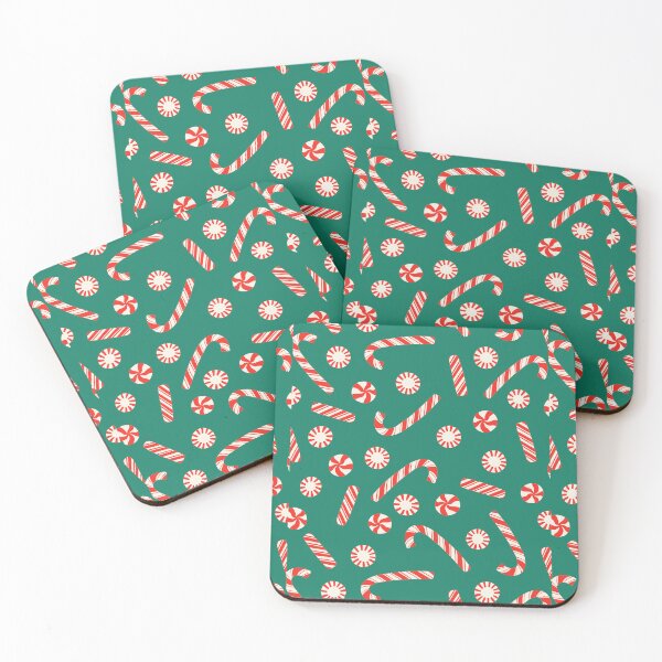 Item preview, A Peppermint Christmas - Teal Green designed and sold by latheandquill.