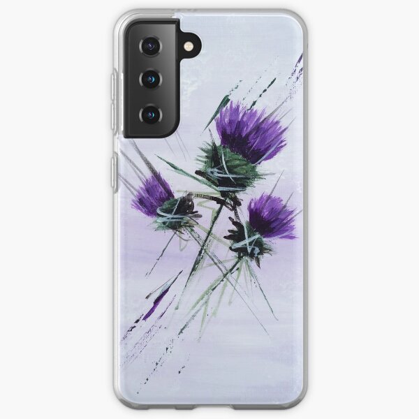 Scottish Thistles artwork in a contemporary style Samsung Galaxy Soft Case