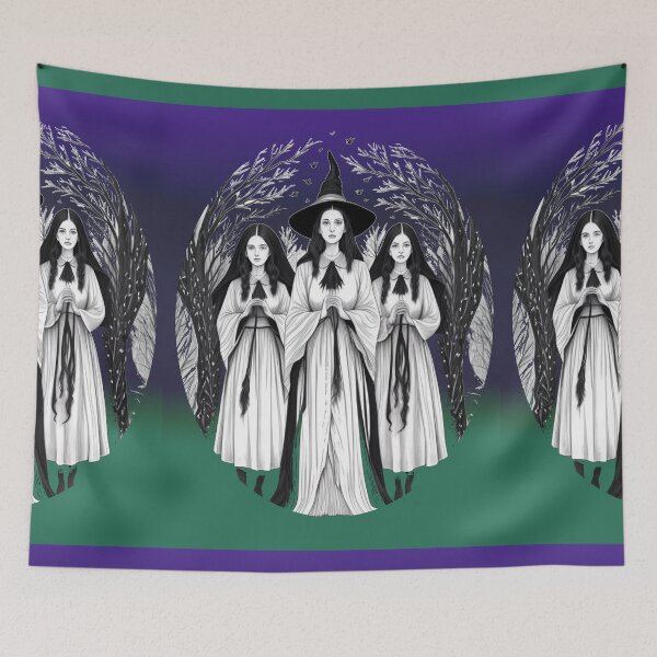 Item preview, Purple Green Witches Forest Halloween Gilead Salem designed and sold by AuroraXGreen.