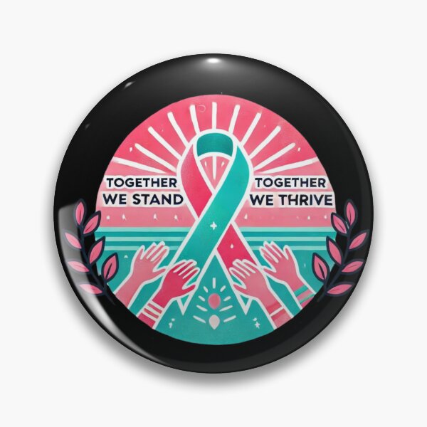 Item preview, Previvor Pink Teal Ribbon, Together We Stand designed and sold by MonaCreations.