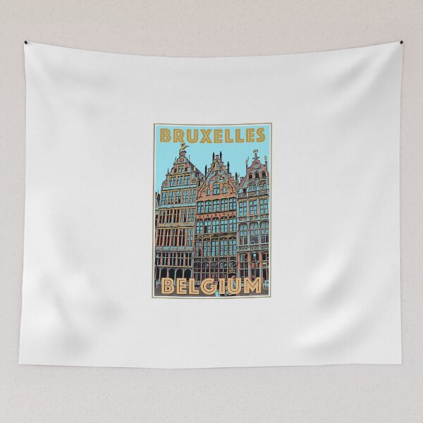 Item preview, Vintage Brussels travel poster designed and sold by IanBakerToons.