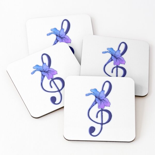 Item preview, Treble Clef With Flower designed and sold by m2inspiration.