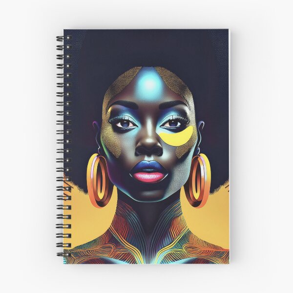 Item preview, Retrato afro-pop de una mujer afroamericana con colores llamativos designed and sold by CGPlenty.