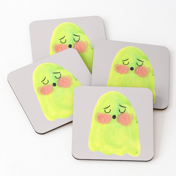 Item preview, Shy Ghost” | Whimsical and Playful Ghost Illustration Art Print designed and sold by Jemma Jamie Skidmore.