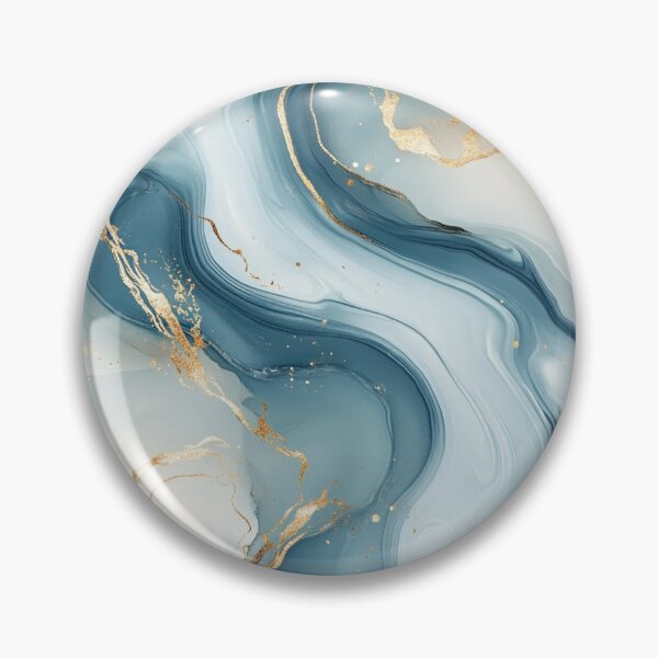 Item preview, Aqua Gold: Elegant Marble Swirls designed and sold by Suzana Djordjevic.