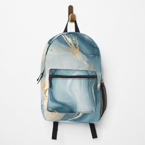 Item preview, Aqua Gold: Elegant Marble Swirls designed and sold by Suzana Djordjevic.