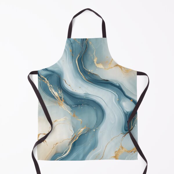 Item preview, Aqua Gold: Elegant Marble Swirls designed and sold by Suzana Djordjevic.