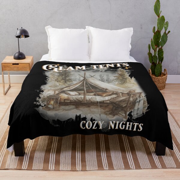 Item preview, Glam Tents - Cozy Nights - cozy glamping meme designed and sold by RogarsVault.