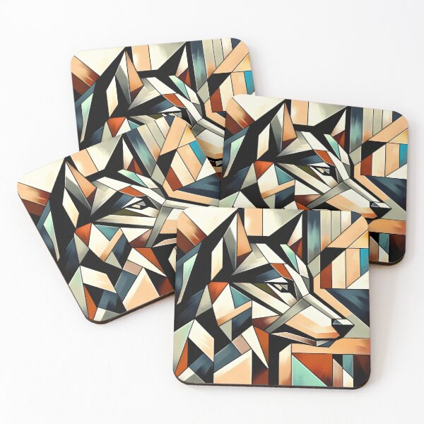 Item preview, Cubist Wolf designed and sold by GoldenPattern.