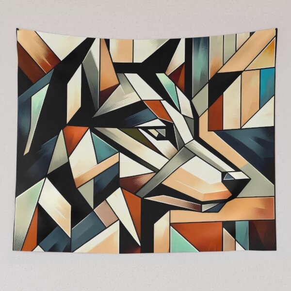 Item preview, Cubist Wolf designed and sold by GoldenPattern.