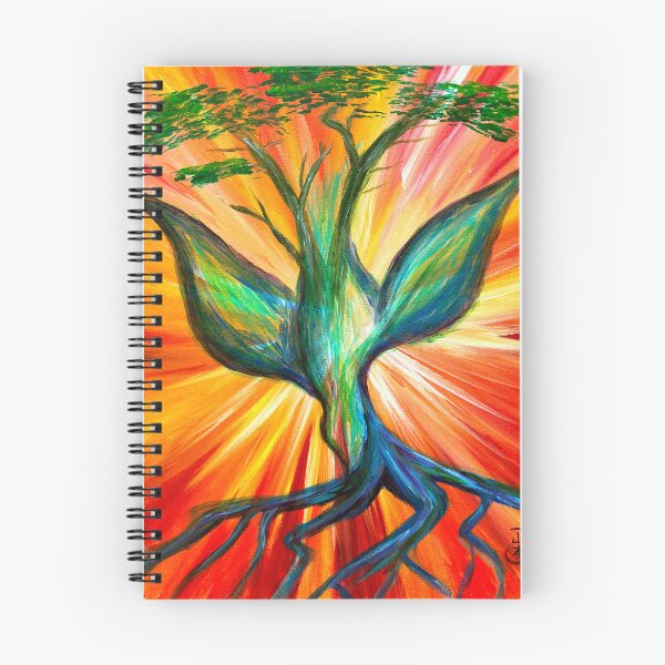Item preview, Holy Spirit Tree of Life, Colorful Abstract Christian Art, Spiritual Dove and Sunrise Painting, Rainbow Faith Art designed and sold by Windwalker Dreams Art.