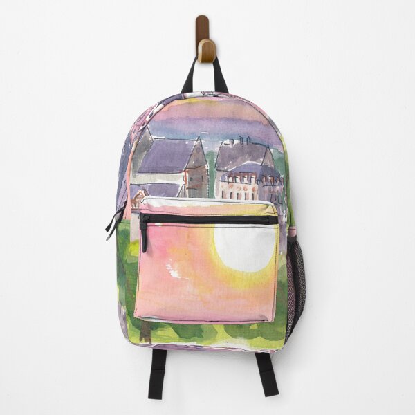 Item preview, Limburg Cathedral Watercolor Sunset Scene designed and sold by artshop77.