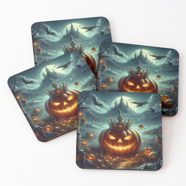 Item preview, king pumpkin with crown Halloween Pumpkin dark fantasy designed and sold by Expressions-Sel.