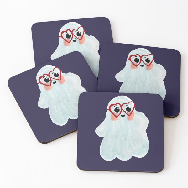 Item preview, Copy of Happy Blue Ghost” | Playful and Cute Ghost Illustration Art Print illustarted by Jemma jamie skidmore  designed and sold by Jemma Jamie Skidmore.