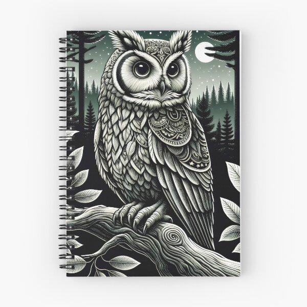 Item preview, Majestic Owl in the Forest designed and sold by GoldenPattern.
