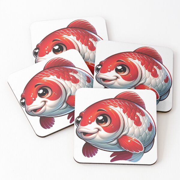 Item preview, Happy Kohaku Fish – Colourful Koi Charm designed and sold by DecalBox.