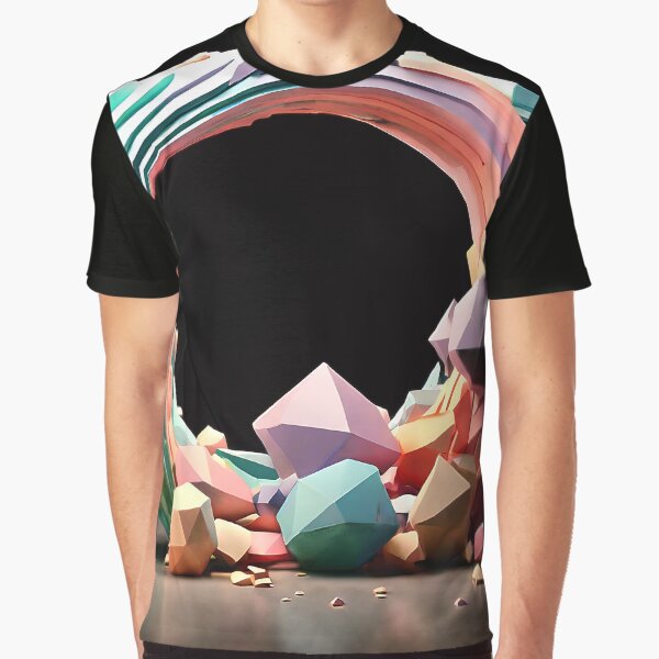 Item preview, Geometric low poly design in pastel hues for a soft, elegant designed and sold by Tchoice.