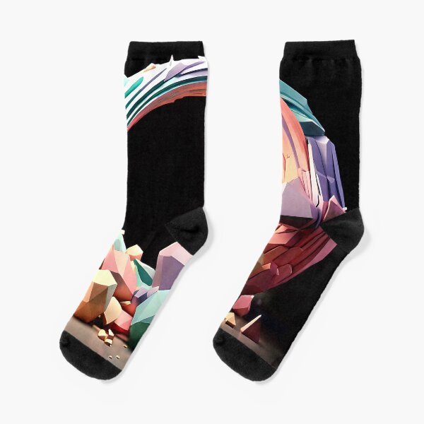 Item preview, Geometric low poly design in pastel hues for a soft, elegant designed and sold by Tchoice.