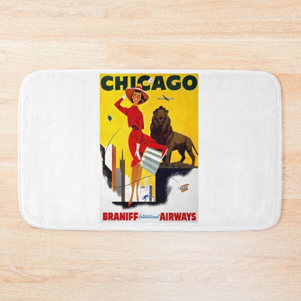Item preview, Vintage Chicago Travel Poster designed and sold by IanBakerToons.