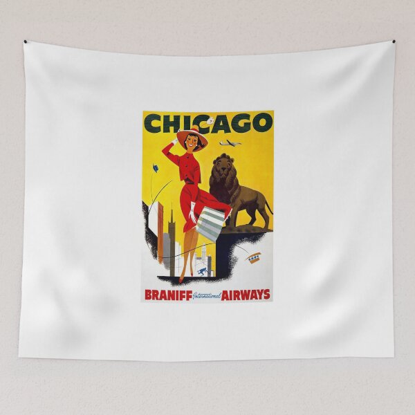 Item preview, Vintage Chicago Travel Poster designed and sold by IanBakerToons.