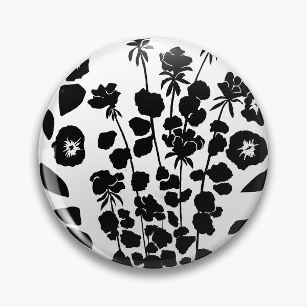 Item preview,  black flowers digital pen drawing for charity designed and sold by JayTCee.