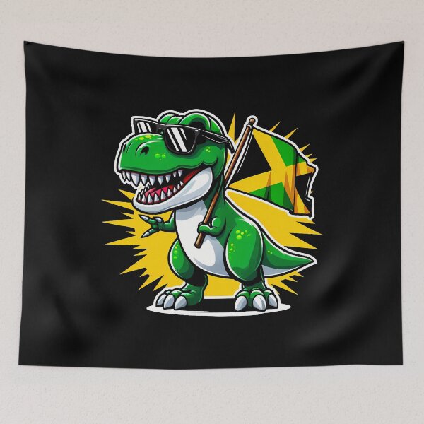 Item preview, Birthday Dino Kid Jamaican Flag Jamaica Patriotic designed and sold by JUSTBEELEGANT.