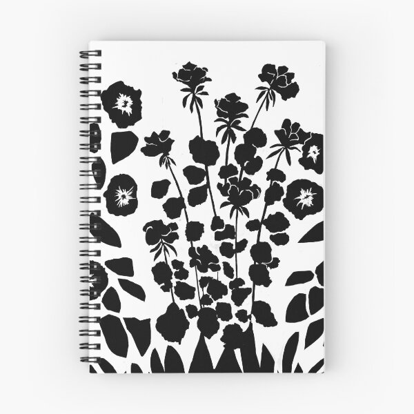 Item preview,  black flowers digital pen drawing for charity designed and sold by JayTCee.