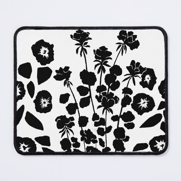 Item preview, black flowers digital pen drawing for charity designed and sold by JayTCee.