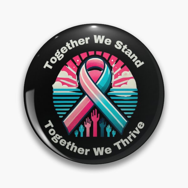 Item preview, Previvor Pink Teal Ribbon, Together We Stand designed and sold by MonaCreations.