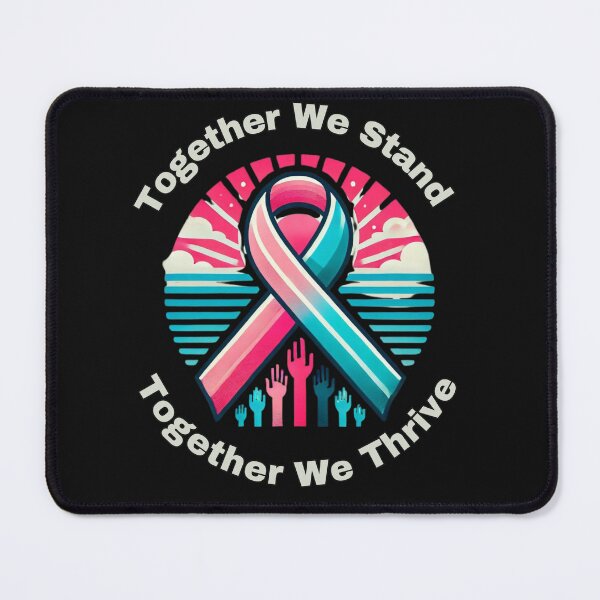 Item preview, Previvor Pink Teal Ribbon, Together We Stand designed and sold by MonaCreations.