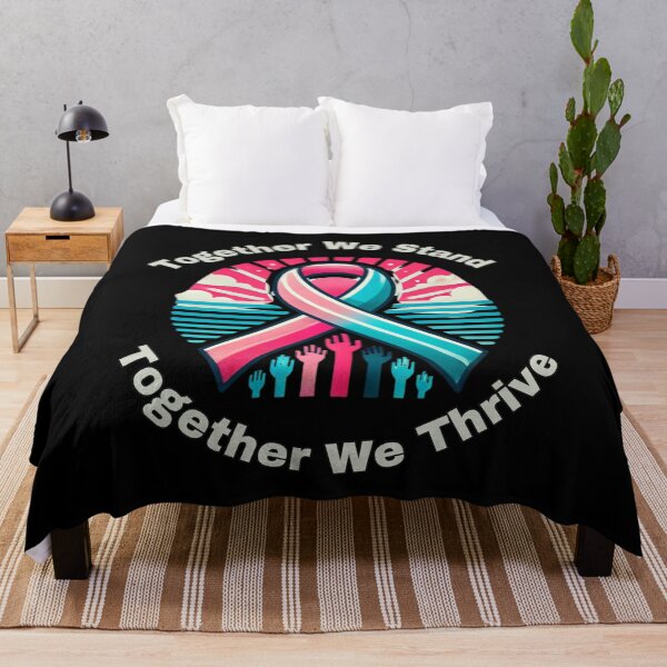 Item preview, Previvor Pink Teal Ribbon, Together We Stand designed and sold by MonaCreations.