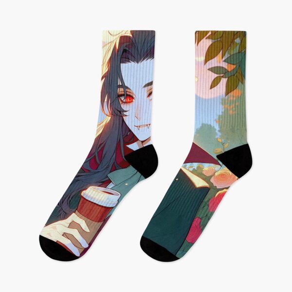 Item preview, Anime style Vampire drinking coffee designed and sold by Travelcases.