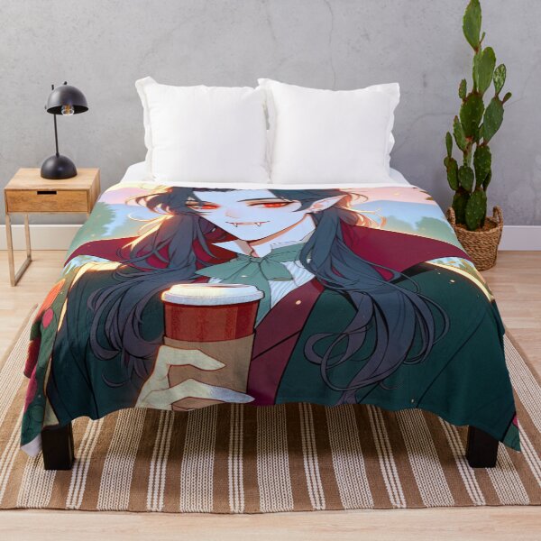 Item preview, Anime style Vampire drinking coffee designed and sold by Travelcases.