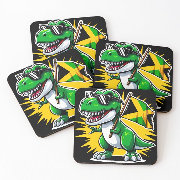 Item preview, Birthday Dino Kid Jamaican Flag Jamaica Patriotic designed and sold by JUSTBEELEGANT.