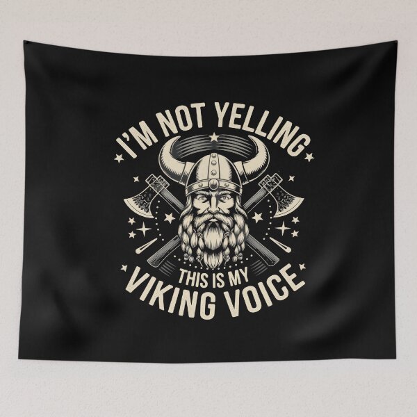 Item preview, Viking Voice Not Yelling Norse Warrior Bearded Axe Humor designed and sold by Hananiah Merch.