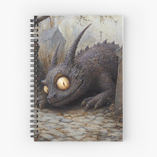 Item preview, Vintage Washed Purple Dragon Creeping Through Overgrown Graveyard - Halloween Theme designed and sold by Matt's Artificial Nature.