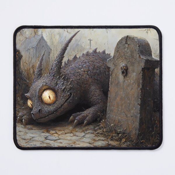Item preview, Vintage Washed Purple Dragon Creeping Through Overgrown Graveyard - Halloween Theme designed and sold by Matt's Artificial Nature.