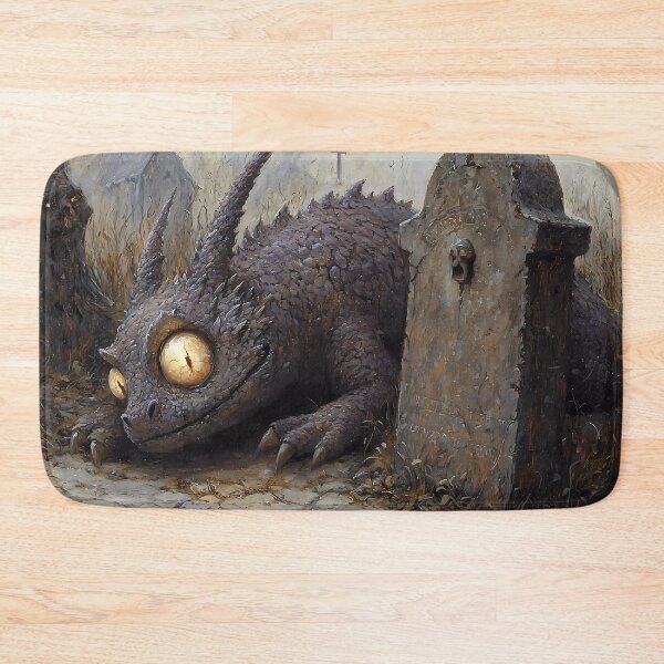 Item preview, Vintage Washed Purple Dragon Creeping Through Overgrown Graveyard - Halloween Theme designed and sold by Matt's Artificial Nature.